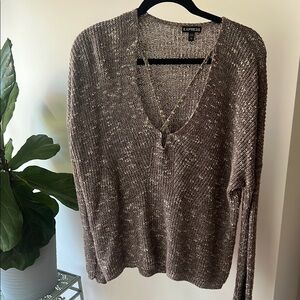 Express Purple Knit Sweater